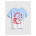 Modré klučičí dětské tričko short sleeve graphic t-shirt