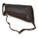 Asymetrický kožený batoh s kapsou