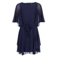 Lauren Ralph Lauren NAVY-3/4 SLEEVE-DAY DRESS Modrá