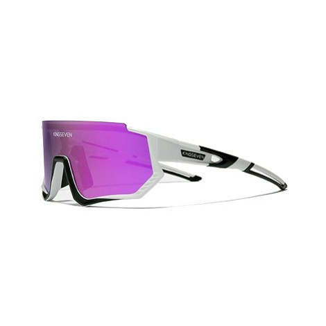 Kingseven Cyklistické brýle LS910 Bílo – černé / sklo fialové C04