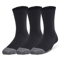 Under Armour HEATGEAR 3PK CREW Dětské ponožky, černá, velikost