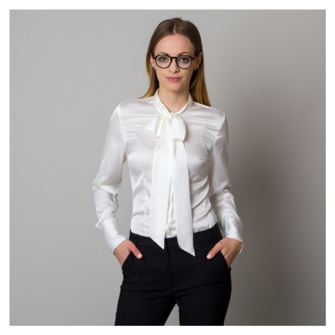 Bílá dámská košile s mašlí 9947 Willsoor | Modio.cz