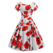 Květované šaty ve stylu retro