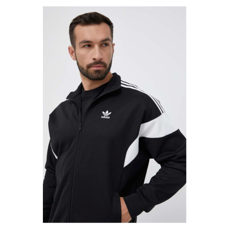 Mikina adidas Originals pánská, černá barva, vzorovaná, HS2064-black