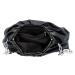 Zajímavá dámská koženková kabelka Evita, černá