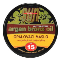 VIVACO Arganové opalovací máslo Bronze Glitter OF 15 200 ml