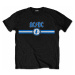 AC/DC tričko, Blue Logo &amp; Stripe Black, pánské