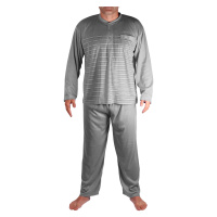 Johan pánské pyžamo s dlouhým rukávem V2003 světle šedá