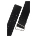 Opasek trussardi belt h 8 cm squared buckle + double holes smoothleather černá