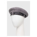 Vlněný baret Emporio Armani šedá barva, vlněný