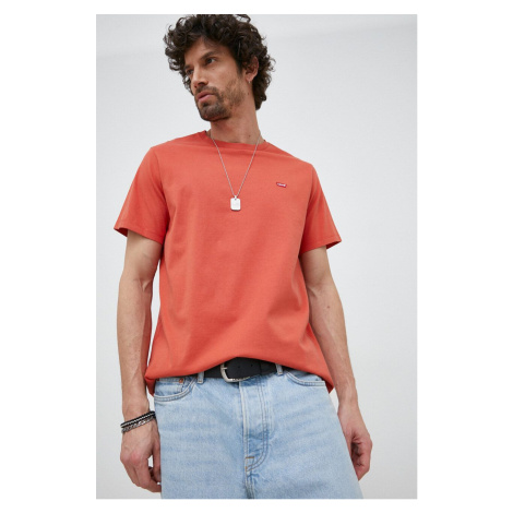 Bavlněné tričko Levi's oranžová barva Levi´s