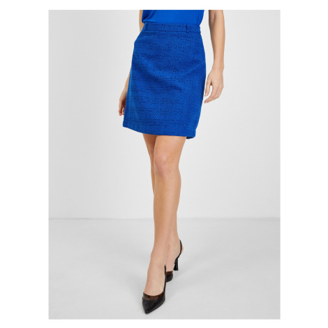 Orsay Modrá dámská kostkovaná sukně - Dámské