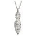 Evolution Group Stříbrný náhrdelník s krystaly bílý 32810.1