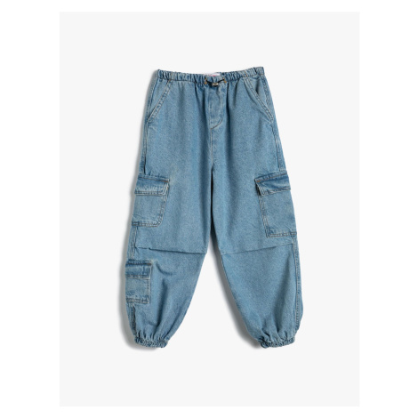 Koton Cargo Jogger Jeans Cotton Flap Pocket Detailed