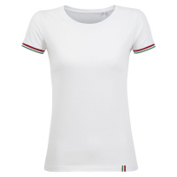 SOĽS Rainbow Women Dámské tričko SL03109 White / Kelly green