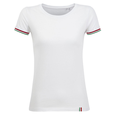 SOĽS Rainbow Women Dámské tričko SL03109 White / Kelly green SOL'S