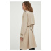 Trench kabát Bruuns Bazaar Bells dámský, béžová barva, přechodný, oversize