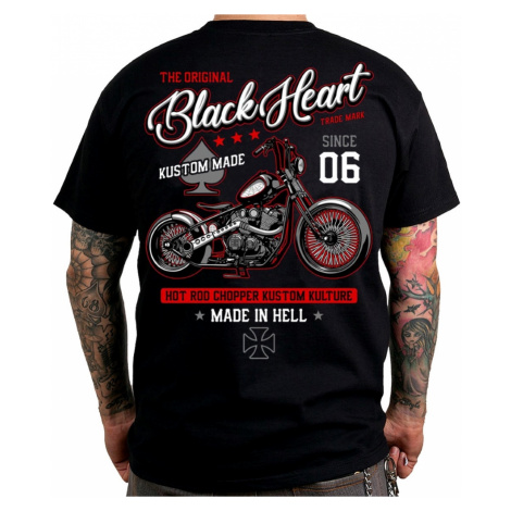 Triko BLACK HEART Red Chopper černá