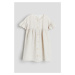 H & M - Flutter-sleeved linen dress - béžová