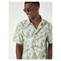 Koton Floral Print Short Sleeve Shirt