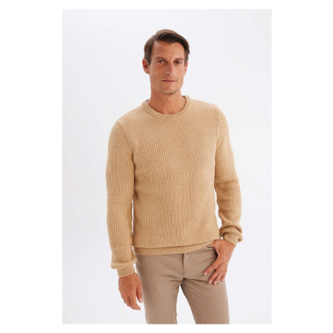 DEFACTO Standard Fit Crew Neck Thessaloniki Fabric Sweater