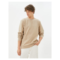 Koton Basic Sweater Crew Neck Textured Long Sleeves