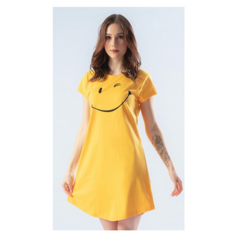 Dámská noční košile Vienetta Secret Smile | žlutá