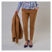Dámské společenské kalhoty hnědé barvy 11162