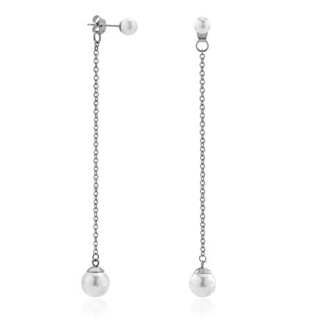 Troli Elegantní dlouhé náušnice s perlami