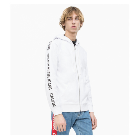 Calvin Klein pánská bílá mikina na zip