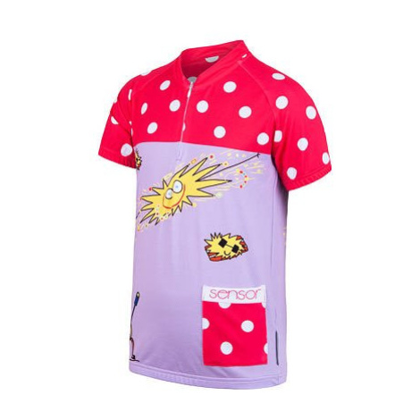Sensor Cyklo Sun Dream dětský dres kr.ruk. fialová/růžová