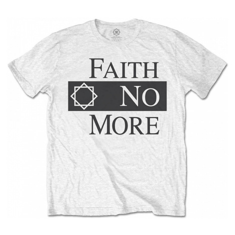 Faith No More tričko, Classic New Logo Star Black on White, pánské RockOff