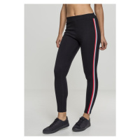 Ladies 3-Tone Tape Leggins - black/firered/white/navy