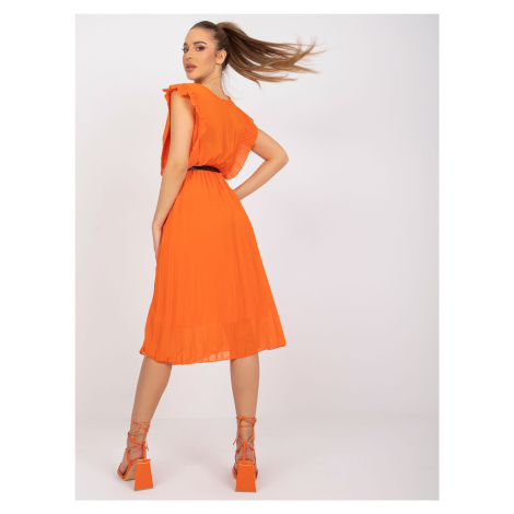 Dámské šaty-DHJ-SK-N13198-1.22-oranžové FPrice