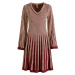 Bonprix BODYFLIRT pletené šaty se vzorem Barva: Červená, Mezinárodní