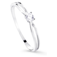 Cutie Diamonds Třpytivý zásnubní prsten z bílého zlata s briliantem DZ8027-00-X-2 48 mm