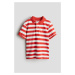 H & M - Tričko z bavlněného piké s límečkem - červená