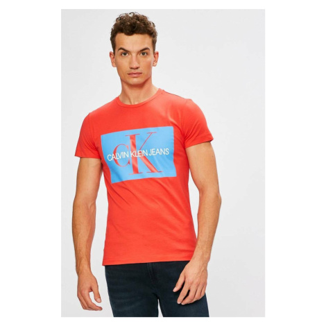 Calvin Klein pánské červené tričko Monogram