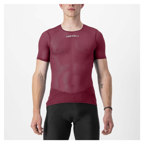CASTELLI Cyklistické triko s krátkým rukávem - PRO MESH 2.0 - bordó