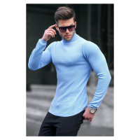 Madmext Blue Turtleneck Men's Knitwear Sweater 6306