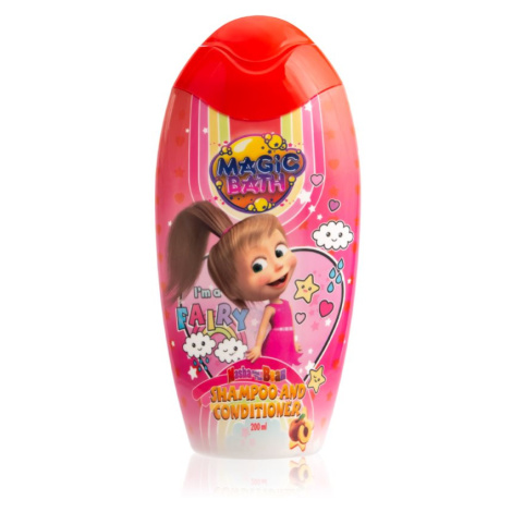 Masha & The Bear Magic Bath Shampoo and Conditioner šampon a kondicionér 2 v 1 pro děti 200 ml
