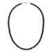 Manoki Pánský korálkový náhrdelník Luis - 6 mm lávový kámen, etno styl WA557B Černá 45 cm