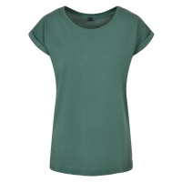 Build Your Brand Volné dámské tričko s ohrnutými rukávy - Pale leaf