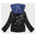 černo/modrá dámská bunda s kapucí (BH2003)