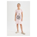 DEFACTO Girl's Disney Mickey Mouse & Friends Short Sleeve Dress