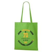 DOBRÝ TRIKO Nákupní taška s potiskem 70 je jenom číslo Barva: Apple green