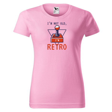 DOBRÝ TRIKO Dámské tričko s potiskem I´m retro Barva: Růžová