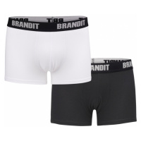 Brandit Boxerky Boxershorts Logo [sada 2 ks] bílé + černé