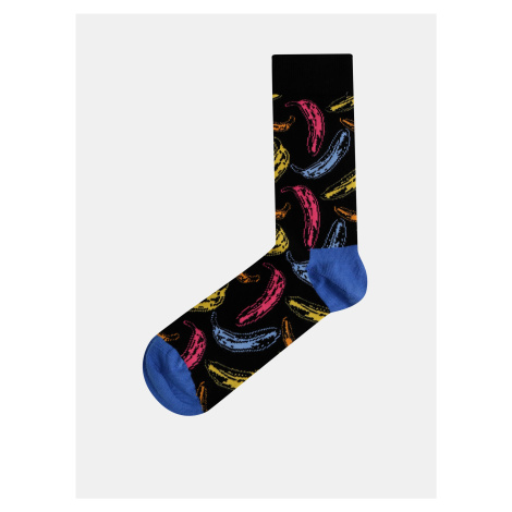 Černé vzorované ponožky Happy Socks Andy Warhol Banana