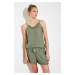 Trendyol Green Woven Pyjama Set